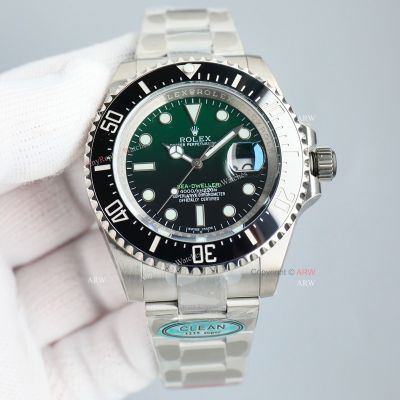 Clean Factory Rolex Deepsea 3235 Green Face Watch 43mm